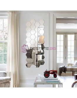 Шестоъгълно самозалепващо огледало 5бр